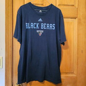 Adidas Maine Black Bears Short Sleeved T Shirt Mens Size X-Large  Blue  XL